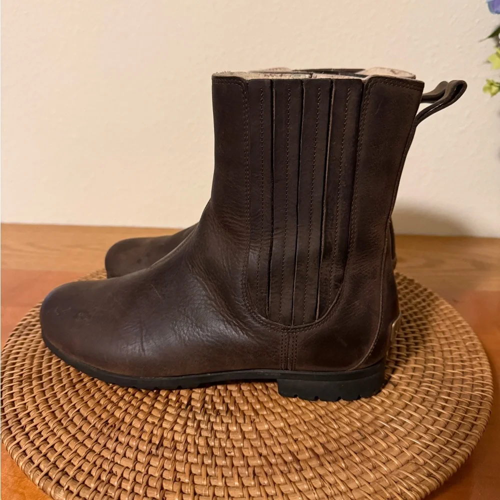 UGG Women's Brown Leather‎ Ramos Sheep skin Winter Boots